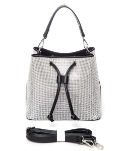 Full Stone Statement Convertible Tote Bag 136-A006 SILVER